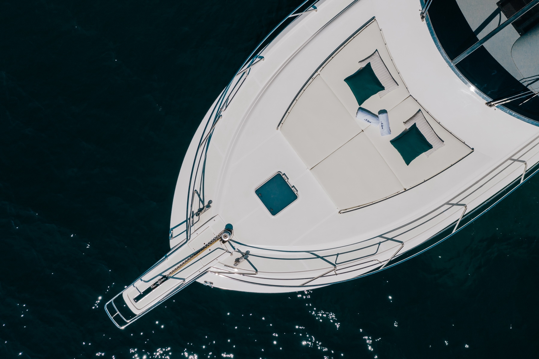 VERADA Yacht Aerial Top View - Naples Yacht Charter