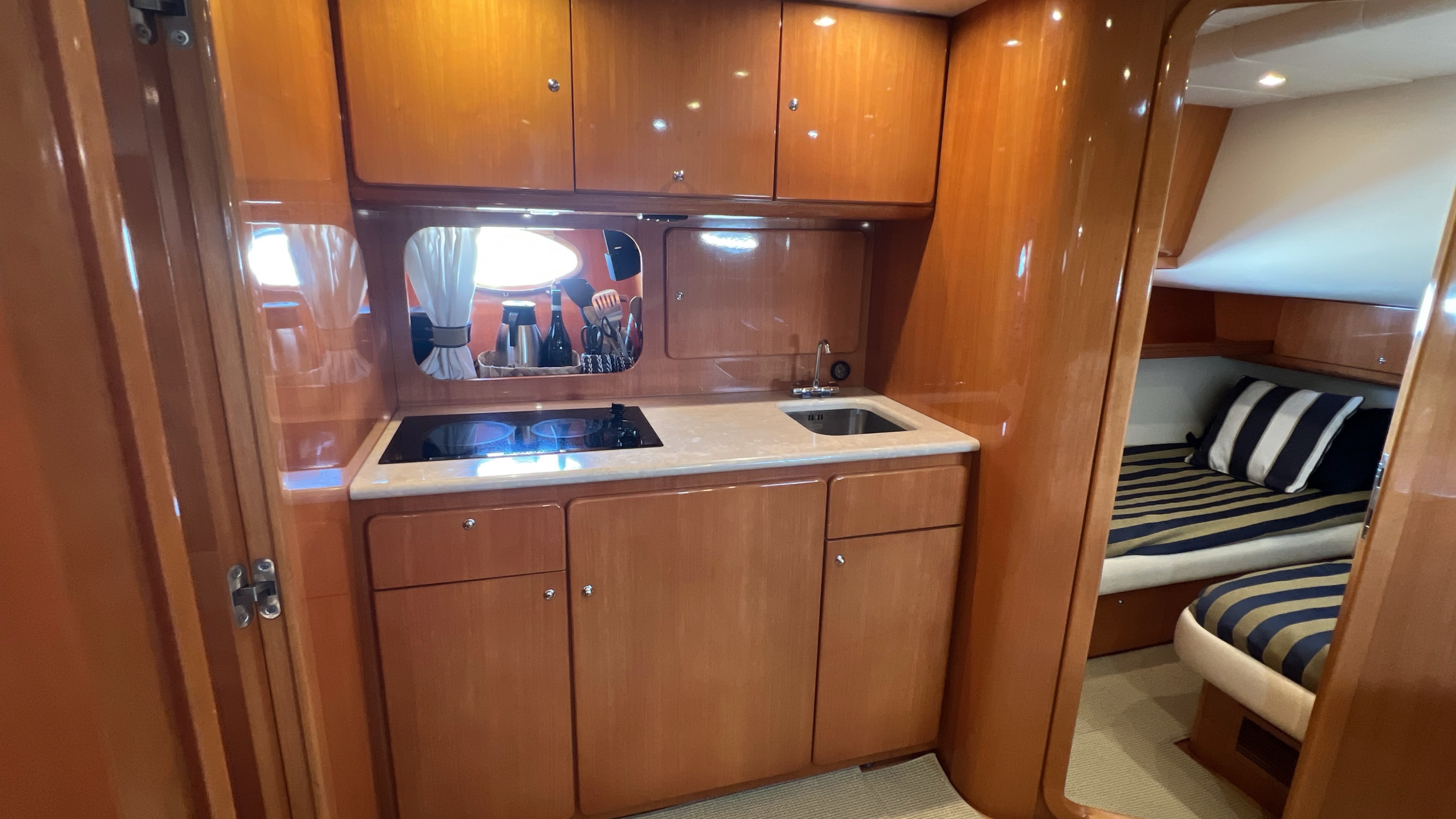 VERADA Uniesse 42 cockpit and helm - luxury yacht charter Naples